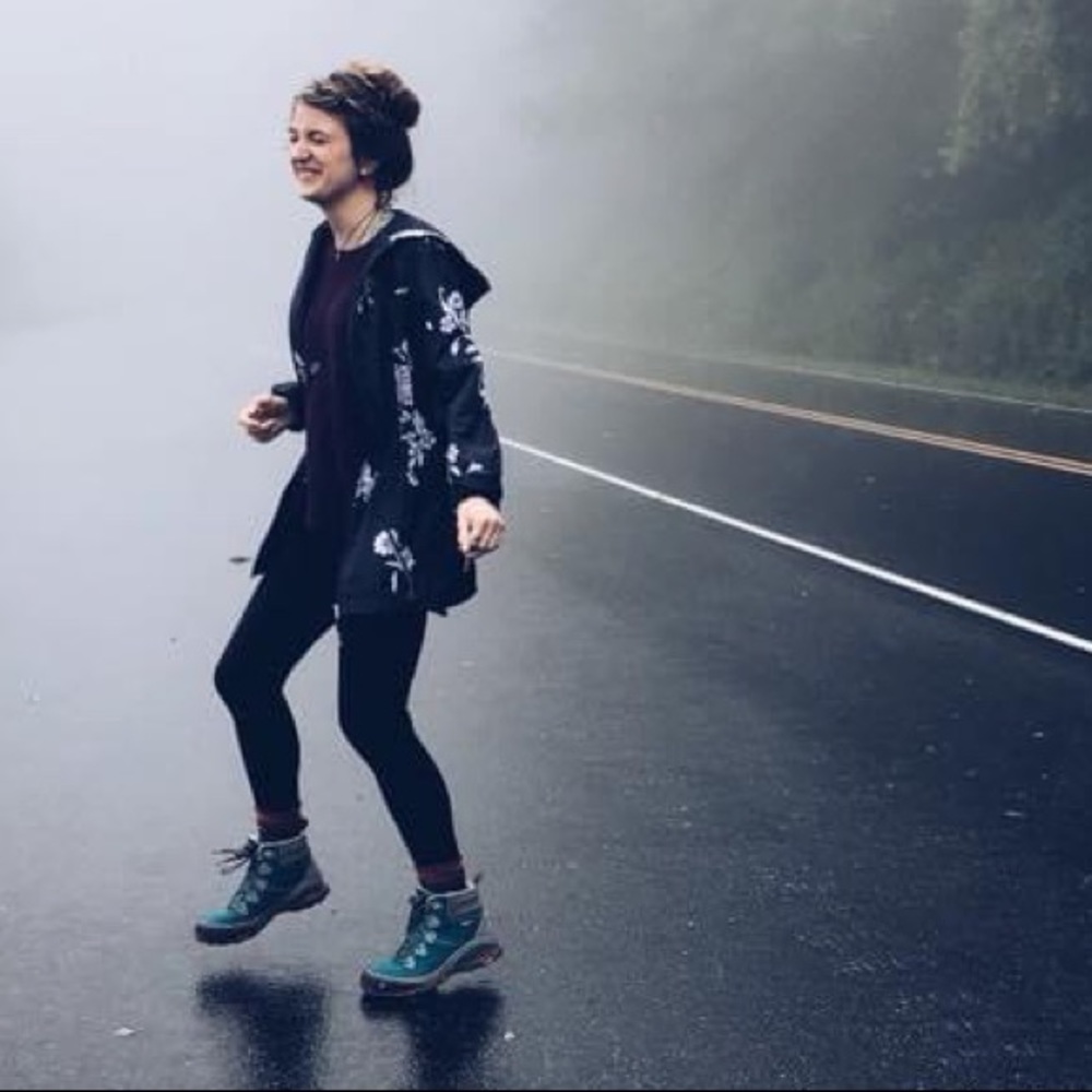Floral rain jacket
